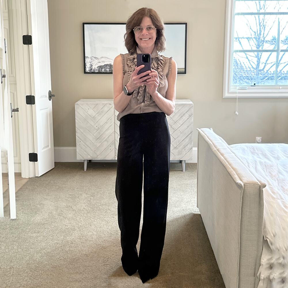 RALPH LAUREN BLACK LABEL Ruffle Blouse M - Picture 6 of 13